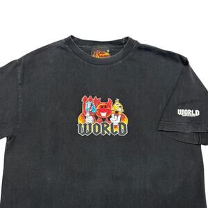Vintage 90s World Industries Devil Man Skate Shirt Men's Medium 19x26.5